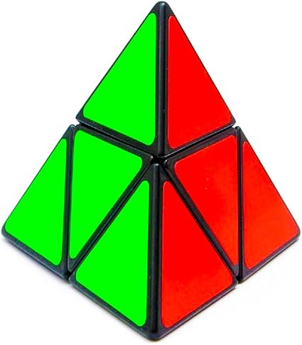 D ETERNAL Rubiks Rubix 2x2 Pyramid Cube Speed Triangle Pyraminx Puzzle Cube, Multicolor