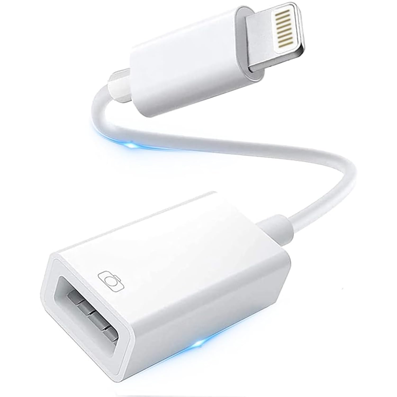 iPhone usb 変換アダプタ【2024新登場・Apple MFi認証】Lightning usbカメラアダプタ OTGケーブル 双方向データ転送 設定不要 プラグ＆プレイ iPhone usb 変換アダプタ (写真/動画/音楽/iPad/カメラ/MIDI/キーボード/USBメモリ/DAC/マイク/マウス/iOSに対応) の商品画像