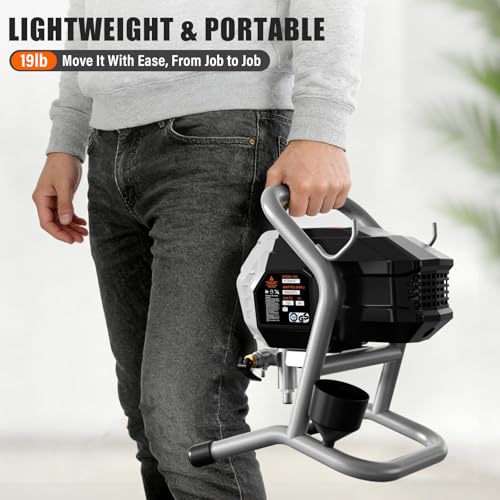 High-Pressure Electric Airless Paint Sprayer, Thinning-Free (Silver) photo 11
