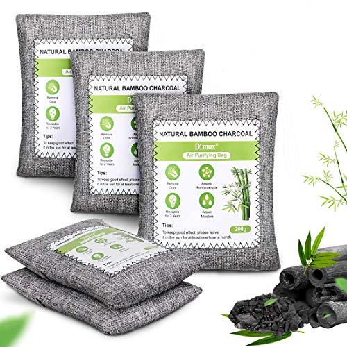 Dimux-Bamboo-Charcoal-Bags-for-Home-Car-Closet-Office-Kitchen-Fridge-5-Packs3x200g2x100g
