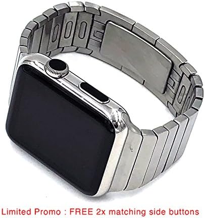 Apple watch LTE crown dots vinyl decal cover sticker, set of 8 color dots for series 0, series 1, series 2, series 3, plus FREE x2 matching side buttons (Matte Black)