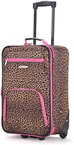 Rockland Fashion Softside Upright Luggage Set, Pink Leopard, 2-Piece (14/20) 3 Rockland Fashion Softside Upright Luggage Set, Pink Leopard, 2-Piece (14/20)