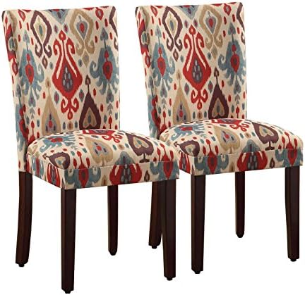 HomePop Parsons Upholstered Accent Eating Chair, Set of two, Sienna