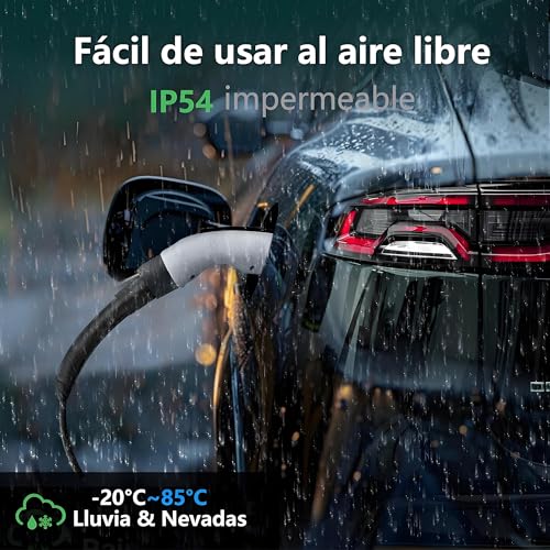 LMDAYEYU Adaptador Type 2 a GB/T, Conversor de Carga EV Portátil y Eficiente, Compatible con Todos los vehículos eléctricos con Conector GB/T