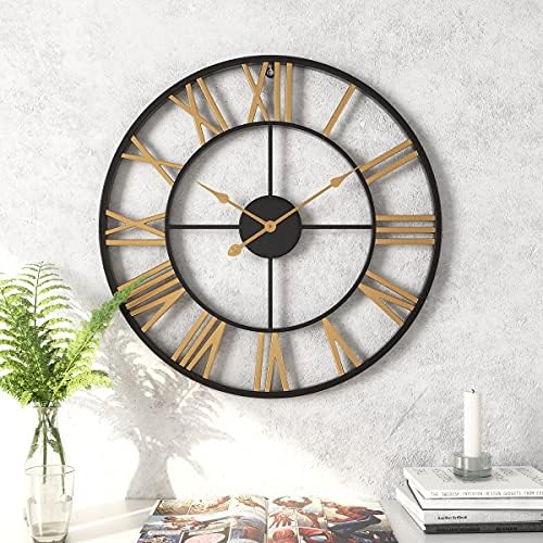 EURSON Large Wall Clocks NonTicking Silent 24 inch Battery Operated