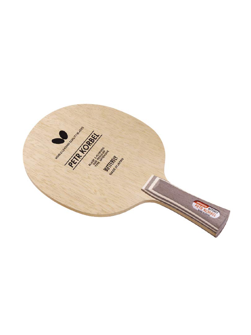 Butterfly Petr Korbel Table Tennis Blade - 5-ply All-Wood Blade - Professional Table Tennis Blade - Available in FL and ST Shakehand Handle Styles - Made in Japan