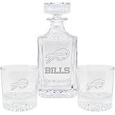The Memory Company | Licensed NFL 27oz & 12oz Etched Team Logo Decanter Set