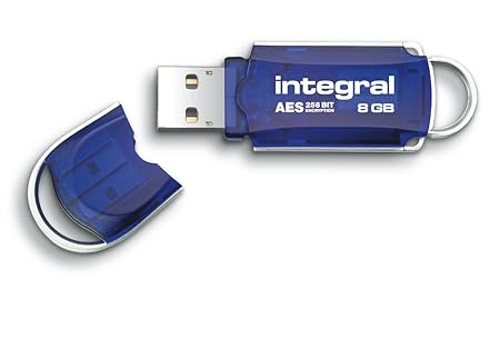 Integral Courier USB-Stick 8GB mit 256 Bit AES Verschlüsselung, FIPS 197
