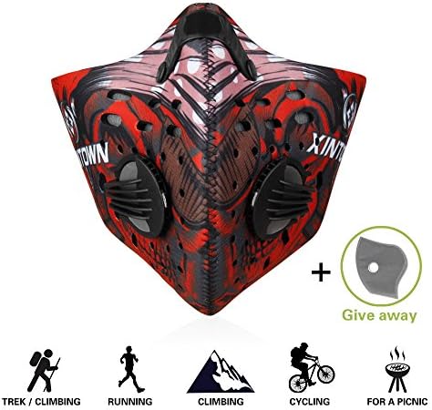 GoingMen Anti Pollution Dust Half Face Mask with 2 Activated Carbon Air Filters for Cycling Skiing Motorcycle Outdoor Sport