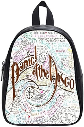 fellt diy print Custom panic at the disco School Bag 12"(L)*5"(W)*15"(H) black