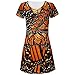 Monarch Butterfly Costume All Over Juniors V-Neck Dress - Large