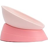 Bulldog Bowl Anti-Slip Dog Cat Dish Detachable Rubber Dog Bowl Pet Sterile Tilted Pet Feeder Slope Base
