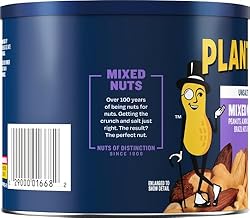 PLANTERS Roasted Unsalted Mixed Nuts, 10.3 oz