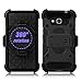 Venoro Galaxy Sky Case, Galaxy J3 Case, Heavy Duty Shockproof Rugged Three-Layer Full Body Protection Case Cover with Belt Swivel Clip and Kickstand for Samsung Galaxy J3 / Express Prime (Black)