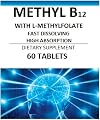Methyl B12 with L-5-mthf (L-methylfolate), Sublingual, 1,000mcg MetafolinÂ® L-5-methyltetrahydroflate B12 As Methylcobalamin and 800mcg As Metafolin. 60 Sublingual Tablets.