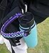 QeeLink Handle for Hydro Flask - Secure Design - Wide Mouth Water Bottles Carrier - Includes Paracord Survival Strap with Compass Fire Starter Whistle - Perfect For Outdoor Bottle Carrier (Purple)