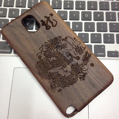 Luxqueen®Real Natural Patterns-walnut dragon Wood Wooden Case Cover Shell Skin for Samsung Galaxy Note 3 III N9000 (Walnut-dragon)