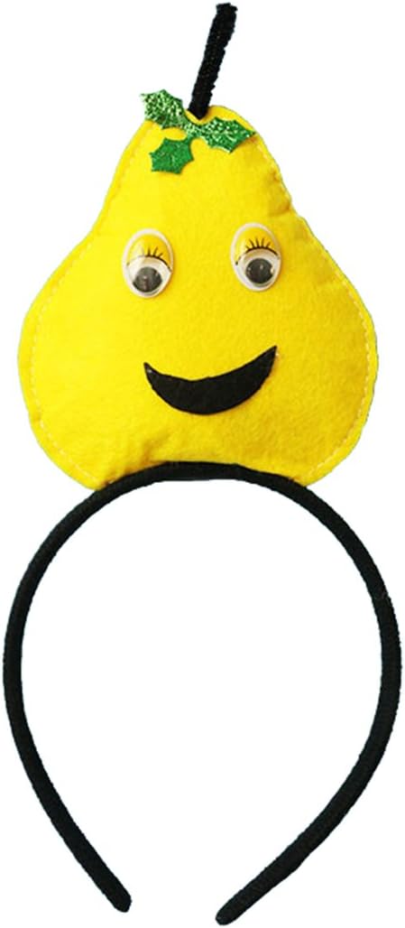 Tfoddy Cosplay Party Dress Headband，Cartoon Vegetable (Pear)