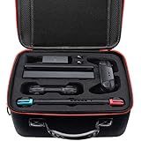 Portable Storage Carrying Case For Nintendo Switch, Protective Hard Messenger Bag Travel Case For Switch Console Accessories Pro controller with 21 Game Card Sheet Soft Lining Large Capacity Shoulder
