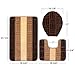 Bathroom Rug Mats Set 3 Piece Toilet Carpet Rugs Includes Contour Mat and Lid Cover, Non Slip Shaggy mat Machine Wash/Dry, Great Plush Mats for Tub Shower (Coffe Tan 32