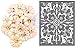 Prima Marketing Lavender Frost Mulberry Paper Flowers 15/Pkg-Garden Petals W/Stencil