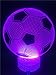 AZALCO 3D Illusion LED Night Lamp Soccer 16 Color Change with Build-in Battery