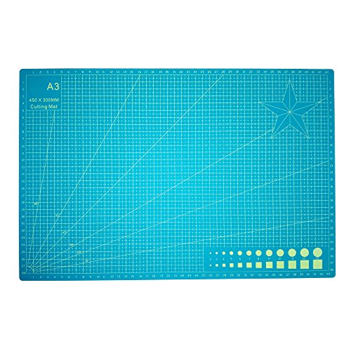COMIART Professional A3 Self-Healing Double Sided Rotary Cutting Mat, Long Lasting Thick Non-Slip Mat 18