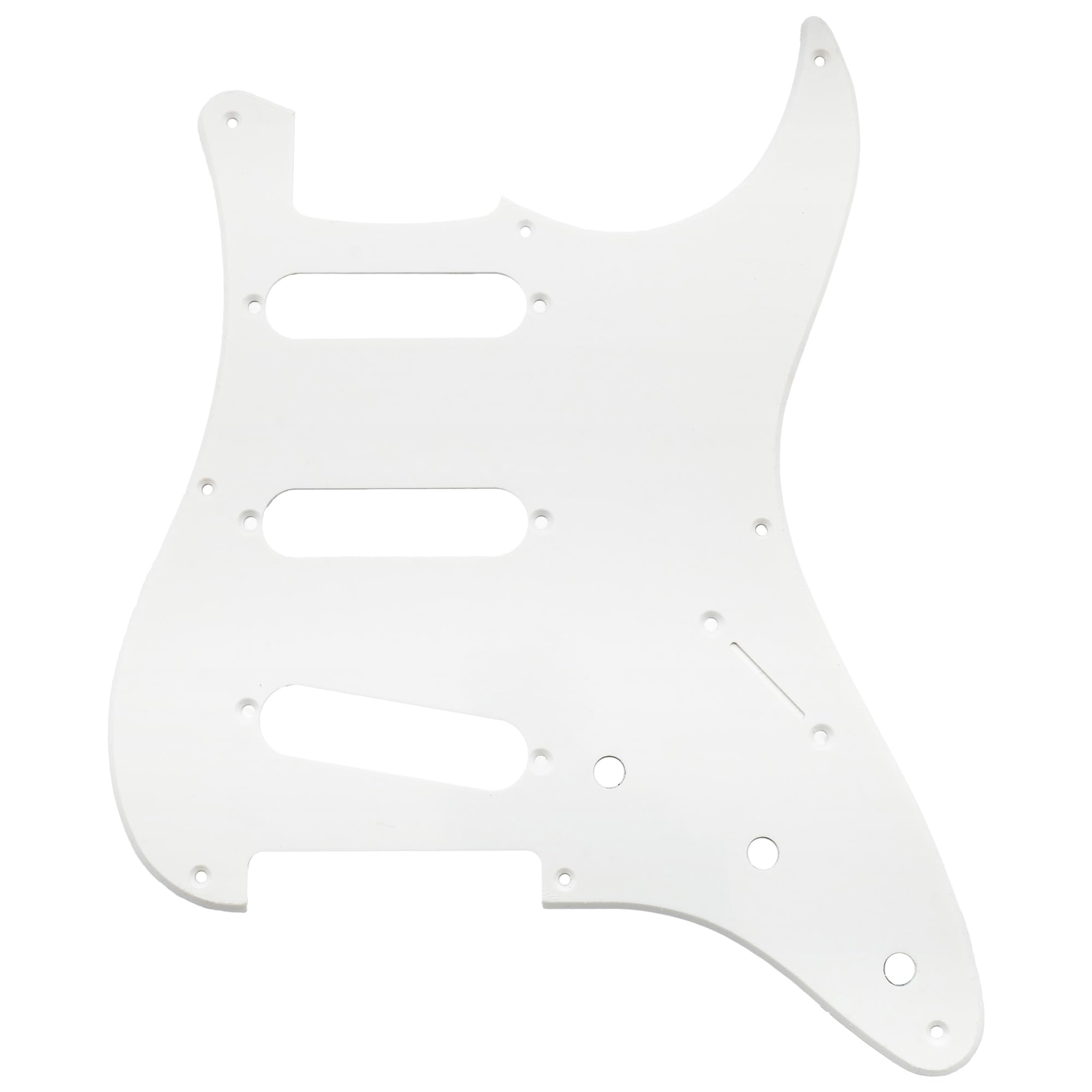Musiclily Pro 8-Hole Guitar Strat Pickguard for JPN Fender Japan 57 Vintage Style Stratocaster, 1Ply White