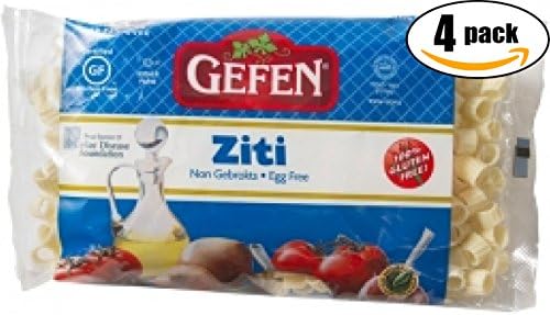 Ziti Noodles Gluten Free Pasta Kosher for Passover, 9 OZ (4-Pack)