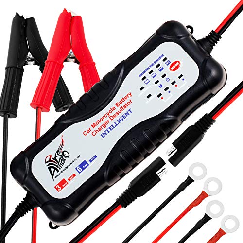 ALPHA MOTO 7 Stage 12v Automatic Motorcycle Car Truck Vehicles ATV Moto Cross Boats Trucks Cars Water Craft Golf carts Lawn Mower Smart Battery Charger Maintainer