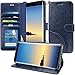 Galaxy Note 8 Case, K-Moze Galaxy Note 8 Wallet Case [4 Card Slots ] [Wrist Strap] [Stand Feature] PU Leather Flip Wallet Case Cover for Galaxy Note 8 - Blue