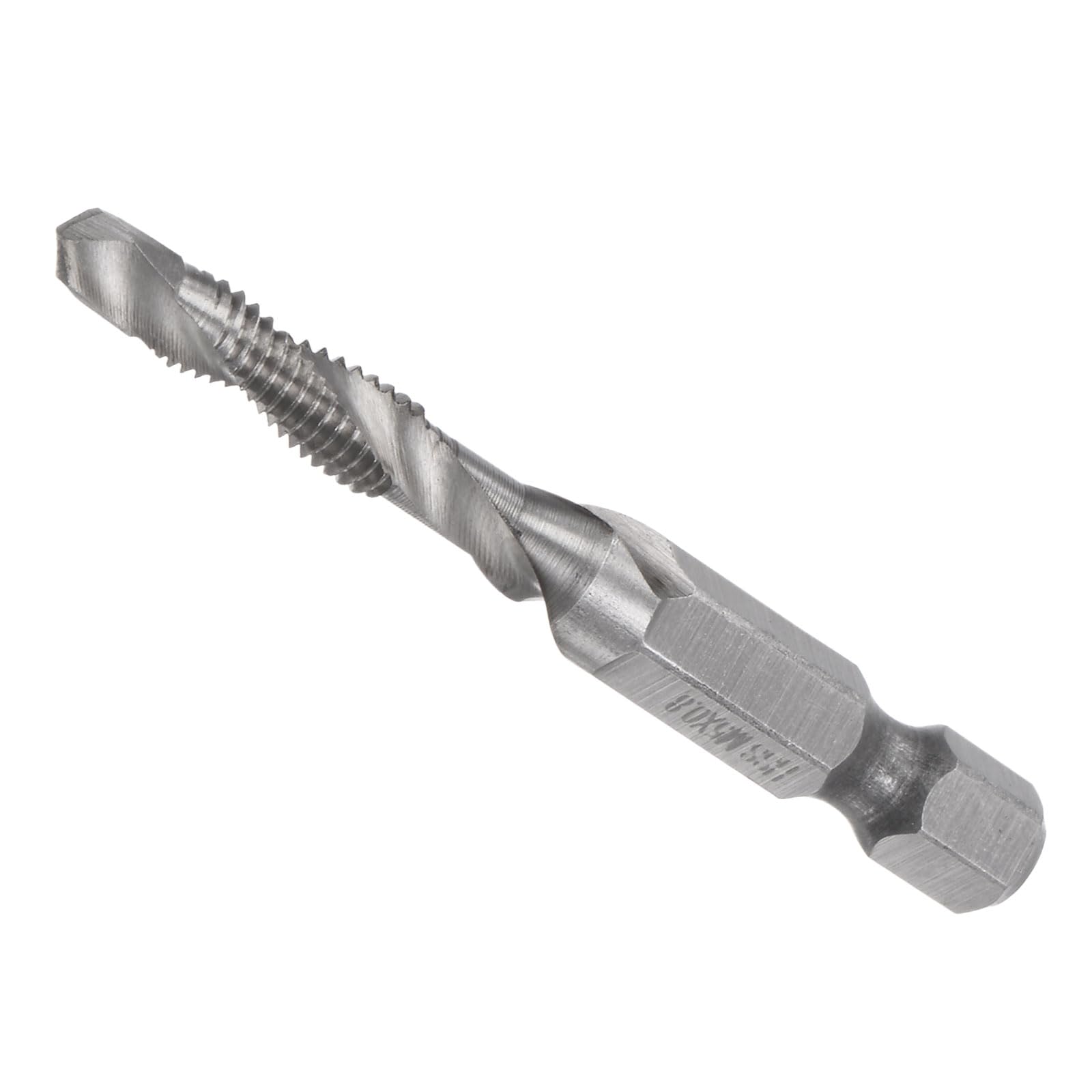 CoCud Combination Drill and Tap Bit, M5 x 0.8 Thread Size 1/4" Hex Shank, 4341 Uncoated High Speed Steel Tools - (Applications: for Aluminum Stainless Steel Plastic)