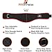 ProFitness Weightlifting Belt (6-Inch-Wide) – Proper Weight lifting Form – Unisex Back Support for Cross Training Exercises, Powerlifting Workouts (Black/Red, Medium)
