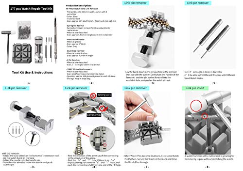 Watch Band Tool Kit - Watch Link Remover, Spring Bar Tool Set for Watch Repair and Watch Band Replacement - Thumbnail 6
