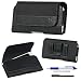 Premium Design Horizontal Belt Clip Magnetic Closing Flap Side Holster Pouch Case for iPhone 6 (4.7 inch) + A Bonus 4" High Sensitive Metal Touch Screen Pen + A Bonus LONG ARCH Ball Point Pen (Premium Leatherette with Cross Stitch Nylon Canvas)