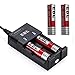 EBL 18650 3.7V Li-ion Rechargeable Batteries 4 Counts with iQuick 18650 16340 14500 Battery Charger