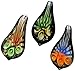 Murano Glass Pendant/Curvy Puffy Heart Pendant/Millefiori Chunky Pendant/ 3 Pcs Set