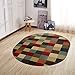 Ottomanson Ottohome Collection Contemporary Checkered Design Non-Skid Rubber Backing Modern Area Rug, 5' X 6'6
