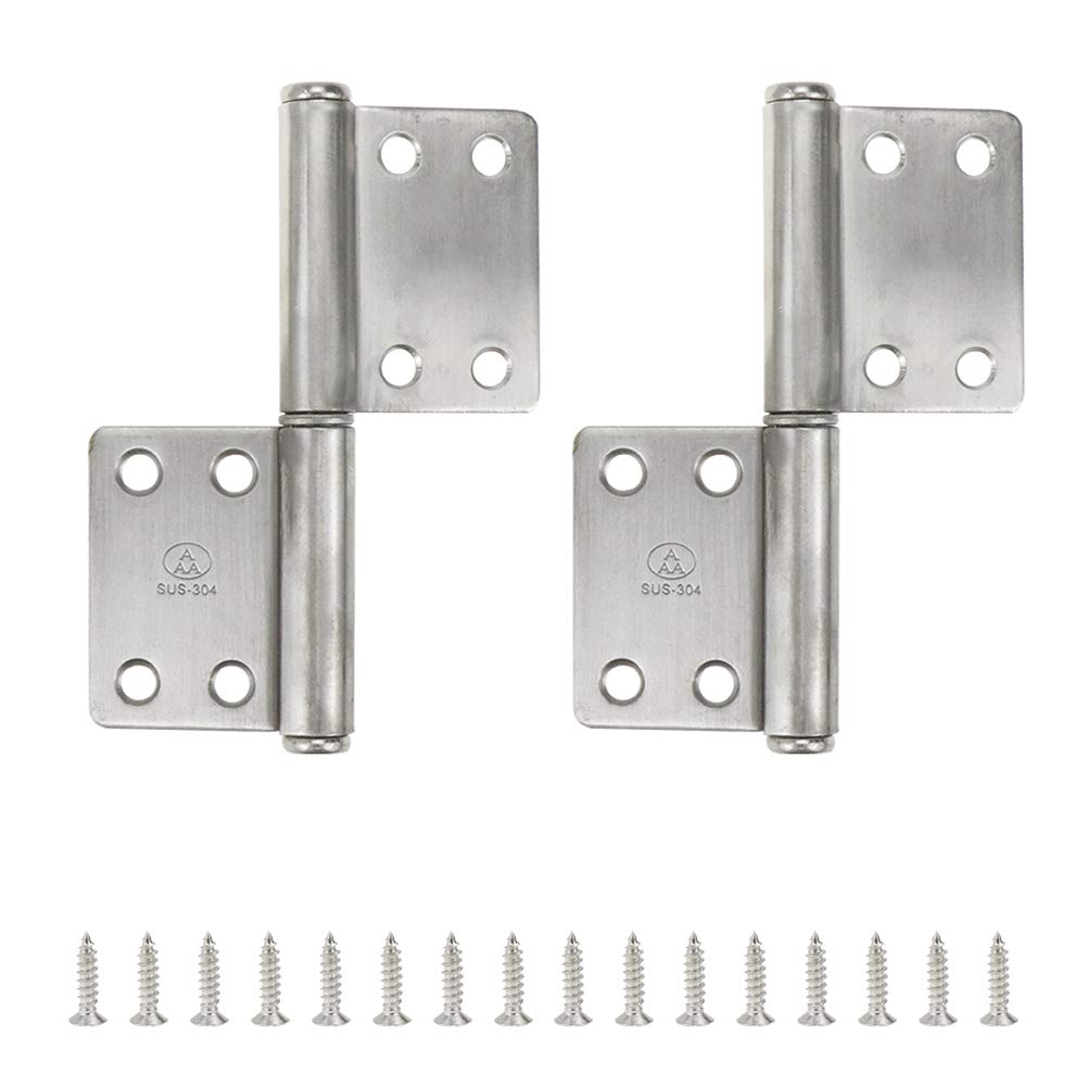 Rannb Flag Hinges 4 Inch 304 Stainless Steel Cupboard Door Hinges - 2pcs