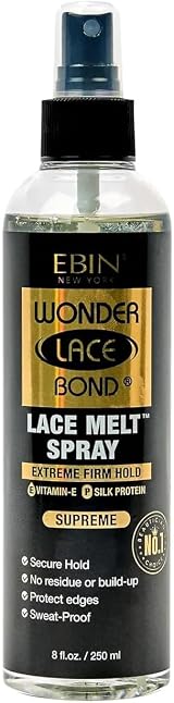 EBIN NEW YORK Wonder Bond Melting Spray 250ml – Extreme Hold for Wigs