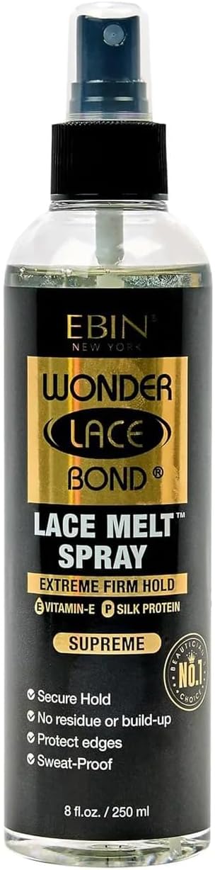 EBIN NEW YORK Wonder Bond Melting Spray 250ml – Extreme Hold for Wigs