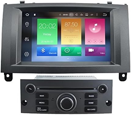 Eight core 1024*600 HD screen Android 6.0 Car DVD GPS Navigation for peugeot 407 2004-2010 with 3G/Wifi DVR OBD mirror link