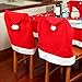AMFOCUS Christmas Dining Chair Slipcovers Back Covers Decoration, Set of 6