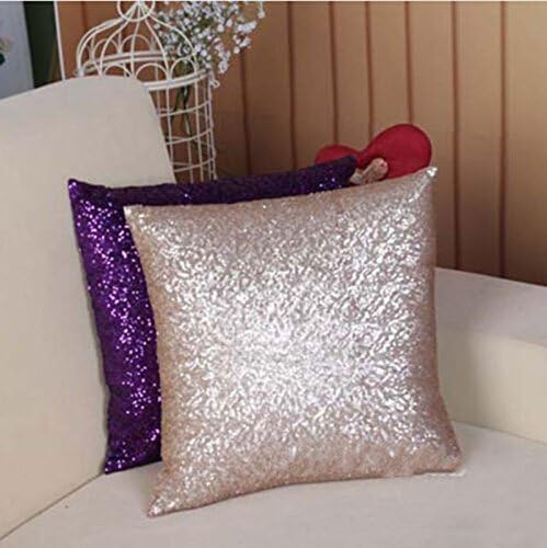 Solid Color Glitter Sequins Throw Pillow Case Cafe Home Decor Cushion Covers Champagne