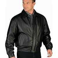 Victory Outfitters Men's Genuine Leather Classic Bomber Jacket