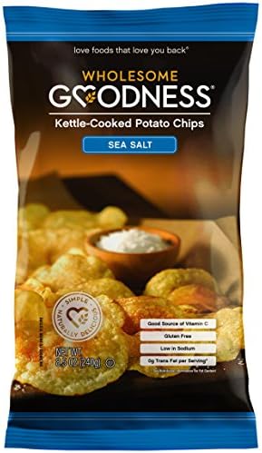 Wholesome Goodness Potato Chips, Sea Salt, 15 Count