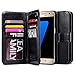 ULAK Galaxy S7 Case, Galaxy S7 Wallet Case, Magnetic Premium PU Leather Flip Folio Cover with Built-in 9 Card Slots Holders and Wrist Strap for Samsung Galaxy S7 5.1 inch, (Black) Will not Fit S7 Edge