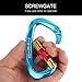 XINDA Screwgate Locking Carabiner Clip - Professional Rock Climbing Carabiner Screw Lock,Heavy Duty Carabiners for Climbing,Mountaineer,Hammock,Camping,Outdoor Equipment (5 pcs Blue)