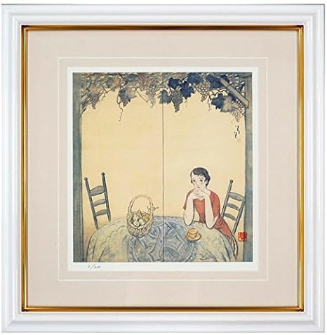 Amazon Co Jp 竹久夢二 憩い ジクレー 人物画 女性画 美人画 日本画 浮世絵 大正ロマン 浪漫 窓辺 葡萄 ぶどう いこい ゆめじ モガ モダンガール 版画 絵画 A1331 ホーム キッチン