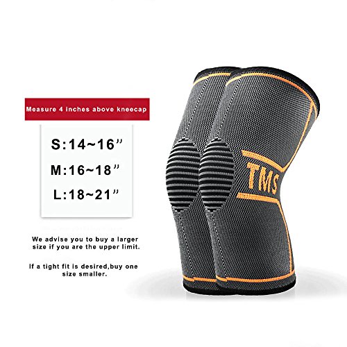 Sports Knee Compression Sleeve(1 pair)-Effective Support for Running ,Jogging,Biking ,Walking, Joint Pain and Arthritis Relief,Faster Injury Recovery